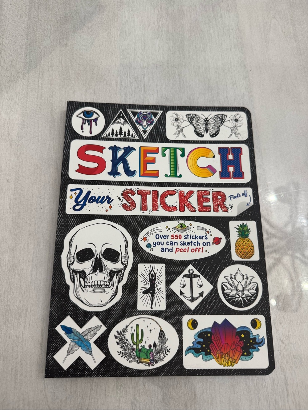 NWOT Sketch Your Sticker Adult Coloring Book Activity Craft Book Art